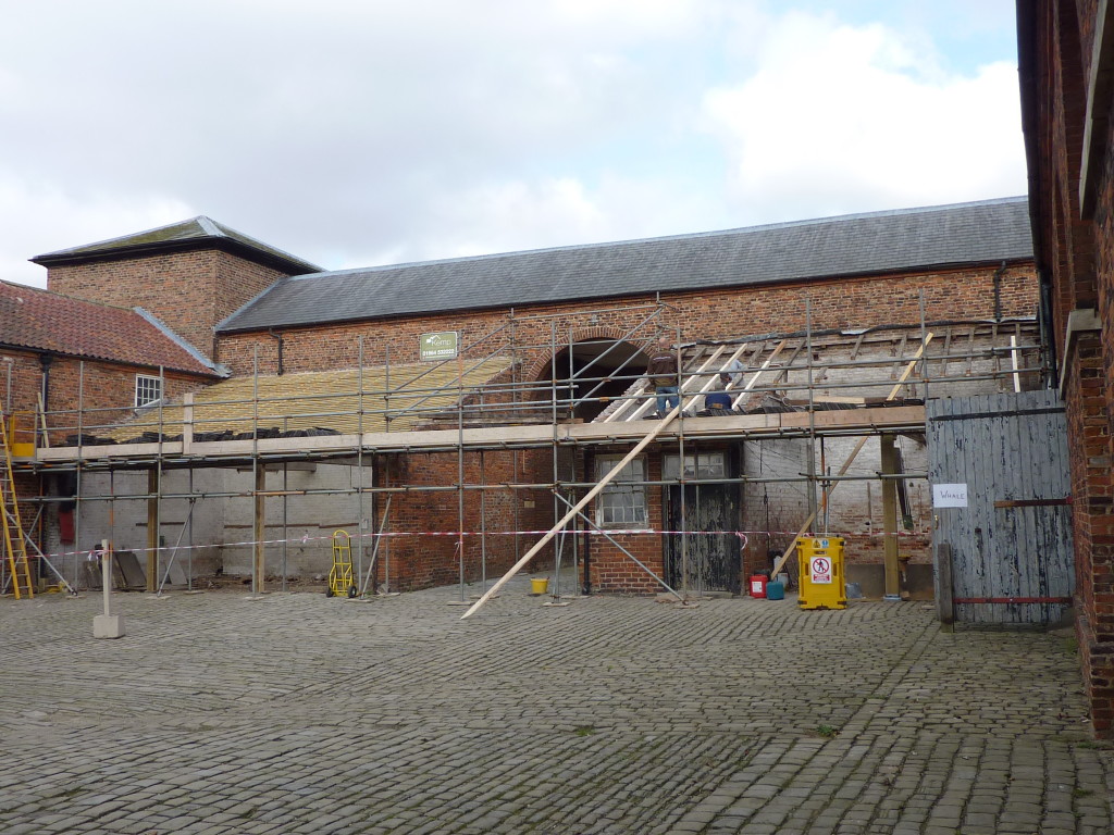 Repair of stable roofs at Burton Constable Hall